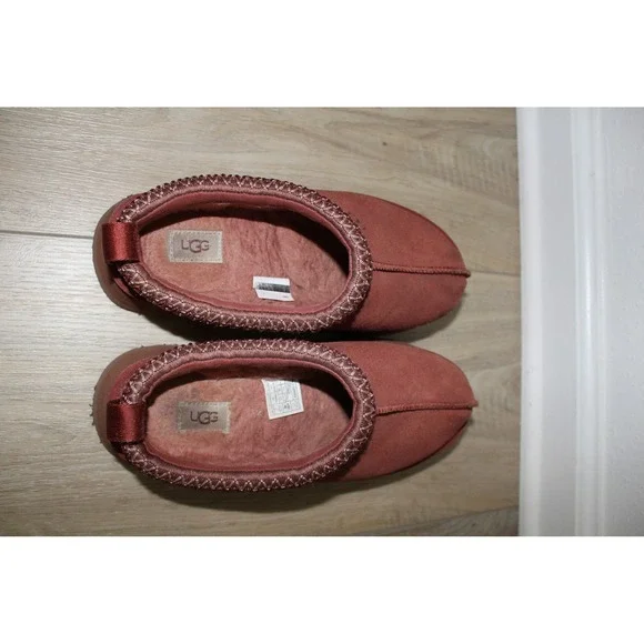 UGG Tazz Platform Suede Clog Slippers Burnt Cedar 1122553 Women's 7 - Picture 4 of 6